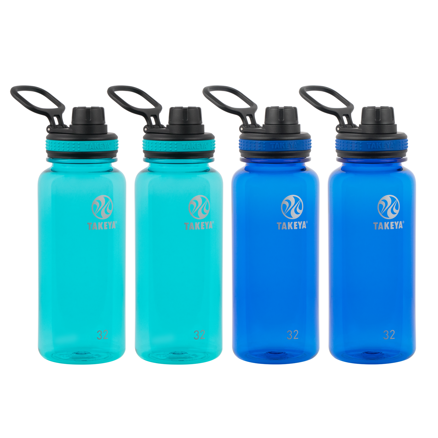 tritan-water-bottle-with-spout-lid-4-pack-a1 50276-Tritan-Spout-32-4pk-Ocean-Royal-angle.png