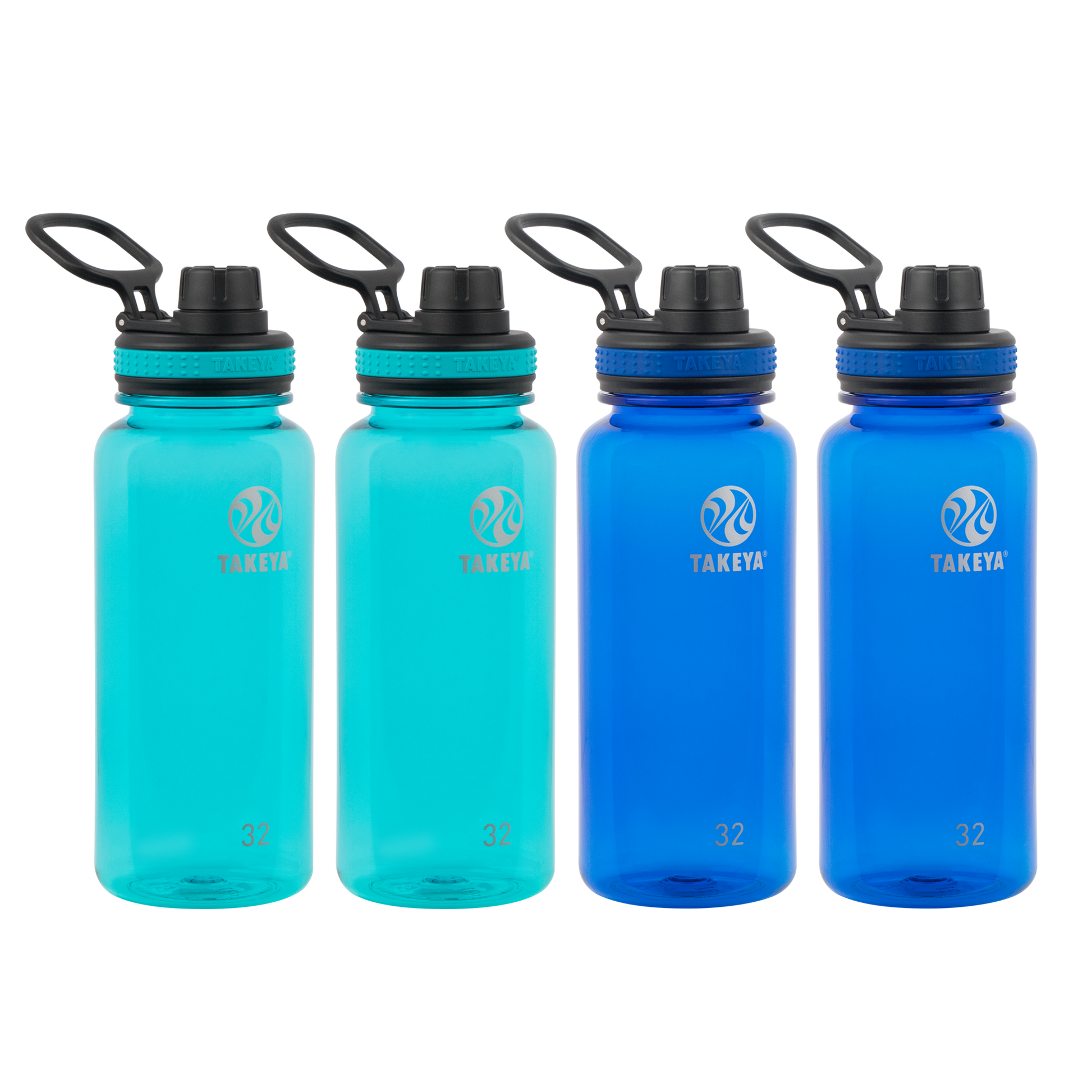 tritan-water-bottle-with-spout-lid-4-pack-a1 50276-Tritan-Spout-32-4pk-Ocean-Royal-angle.png
