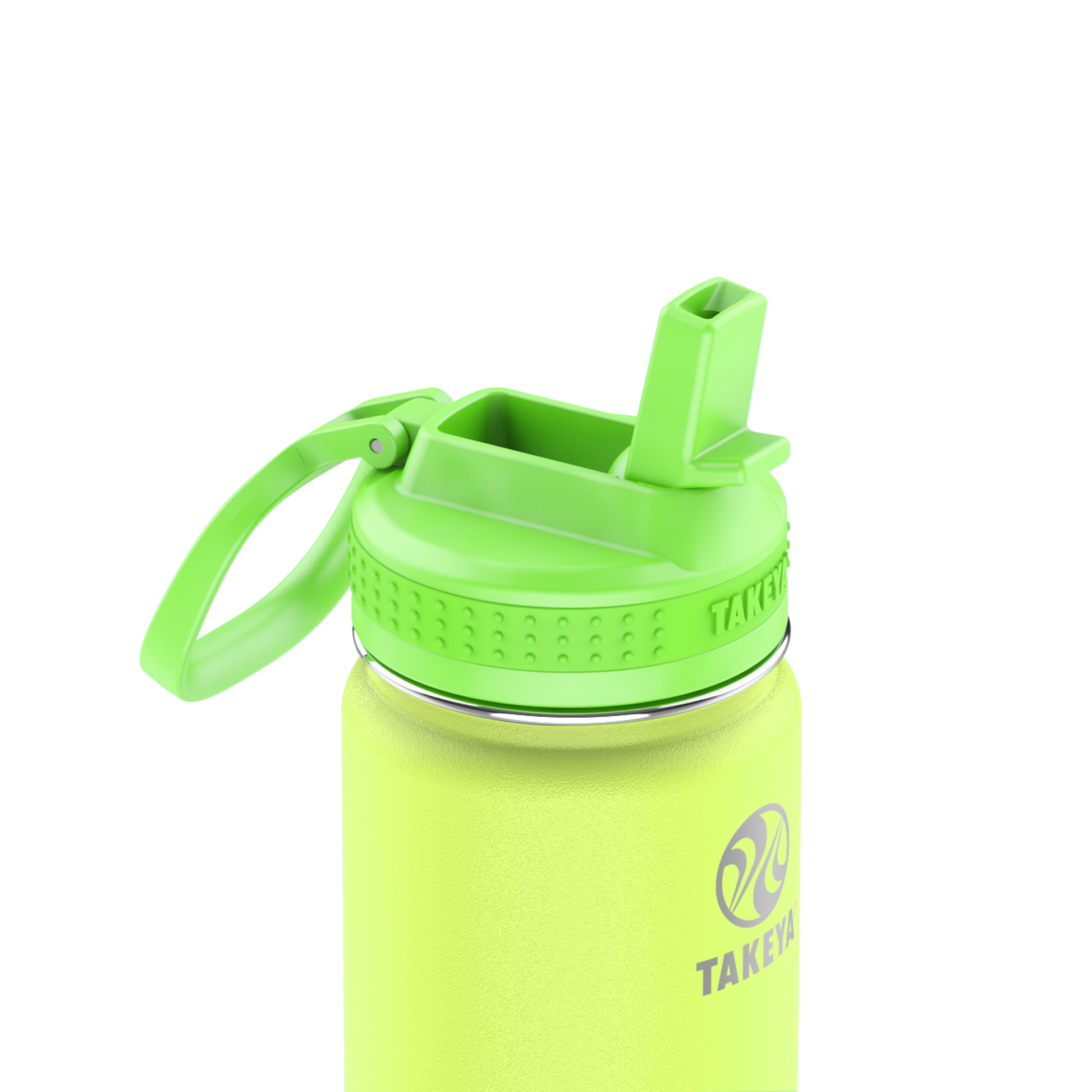 actives-kids-glow-in-the-dark-water-bottle-with-straw-lid-f6 51075-Actives-Kids-Straw-18-GID-LightningGreen-closeup.png