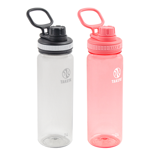 tritan-water-bottle-bundle-with-spout-lid-2-pack-w5 51689-Tritan-Spout-24-2pk-Clear-FlutterPink-angle_2e2a67e8-7240-4517-90e1-85605eacf4b2.png